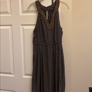 Blue and white dress